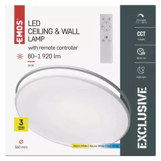 Lampă de perete EMOS cu telecomandă ZM5165 (35cm)