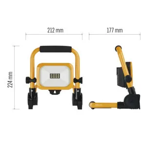 EMOS PORTABIL REÎNCĂRCABIL PORTABIL CU LED-URI DE 10W, 1000LM, IP54 EMOS PORTABIL REÎNCĂRCABIL PORTABIL CU LED-URI DE 10W, 1000LM, IP54