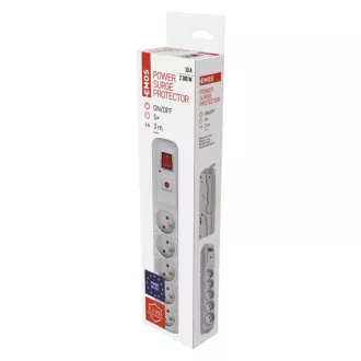 EMOS Surge protector 5z,3m (gri)