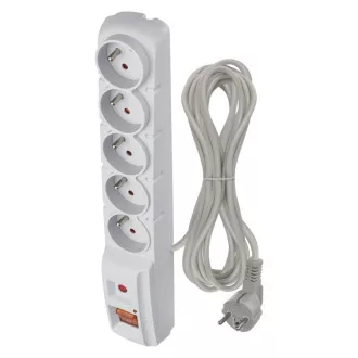EMOS Surge protector 5z,5m (gri)