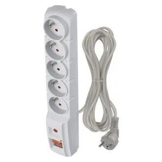 EMOS Surge protector 5z,5m (gri) EMOS Surge protector 5z,5m (gri)
