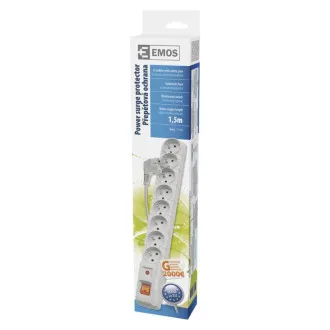 EMOS Surge protector 8z,1,5m (gri)
