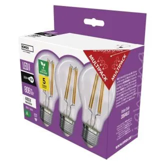 Bec cu LED A60/E27/3,8W/60W/806lm/alb neutru, 3buc