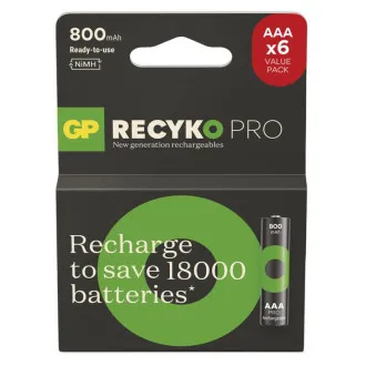 Bat de încărcare GP. ReCyko Pro AAA (HR03) 800mAh- 6 buc Bat de încărcare GP. ReCyko Pro AAA (HR03) 800mAh- 6 buc