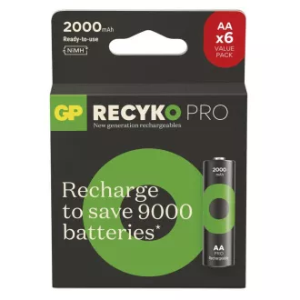 Bat de încărcare GP. ReCyko Pro AA (HR6) 2000mAh - 6 buc