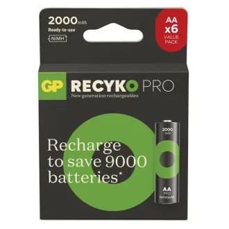 Bat de încărcare GP. ReCyko Pro AA (HR6) 2000mAh - 6 buc Bat de încărcare GP. ReCyko Pro AA (HR6) 2000mAh - 6 buc