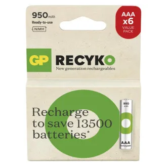 GP ReCyko 950 AAA reîncărcabilă ReCyko 950 AAA (HR03)-6buc GP ReCyko 950 AAA reîncărcabilă ReCyko 950 AAA (HR03)-6buc
