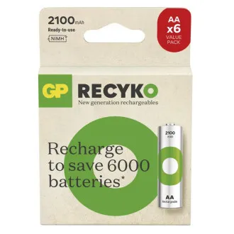 Baterie reîncărcabilă GP. ReCyko 2100 AA (HR6) - 6 buc. Baterie reîncărcabilă GP. ReCyko 2100 AA (HR6) - 6 buc.