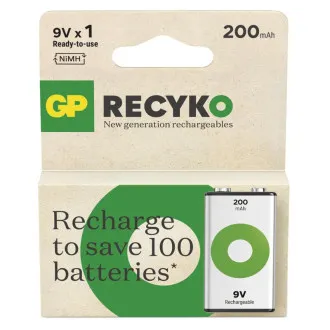 Baterie reîncărcabilă GP. ReCyko 200 (9V) - 1 buc. Baterie reîncărcabilă GP. ReCyko 200 (9V) - 1 buc.