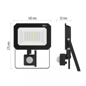 REFLECTOR LED EMOS SIMPO 30W, 3000Lm, 4000K, PIR