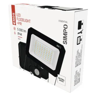 REFLECTOR LED EMOS SIMPO 50W, 5000Lm, 4000K, PIR REFLECTOR LED EMOS SIMPO 50W, 5000Lm, 4000K, PIR