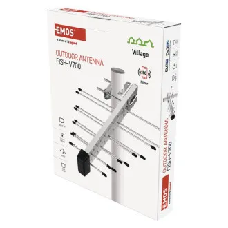 Antenă EMOS DVB-T FISH-V700, filtru 5G, 470-698MHz Antenă EMOS DVB-T FISH-V700, filtru 5G, 470-698MHz