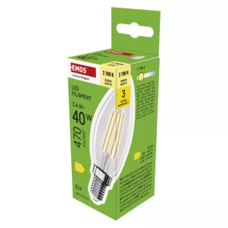LUMANARE EMOS LED FLM 3,4W(40W) 470lm E14 WW