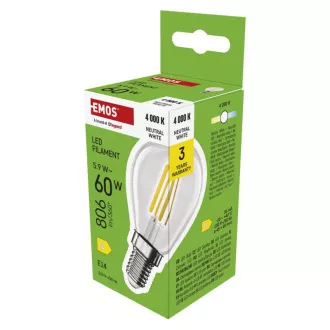 EMOS LED FLM MINI GL 5,9 W(60 W) 806 lm E14 NW