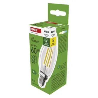 EMOS LED FLM LUMANARE 3.8W(60W) 806lm E14 NW CLASA A EMOS LED FLM LUMANARE 3.8W(60W) 806lm E14 NW CLASA A
