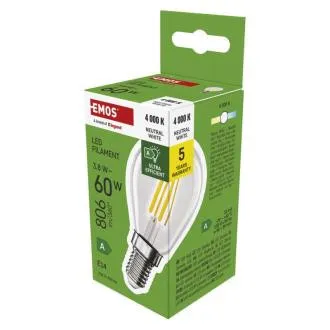 EMOS LED FLM MINI GL 3.8W(60W) 806lm E14 NW A CLAS EMOS LED FLM MINI GL 3.8W(60W) 806lm E14 NW A CLAS