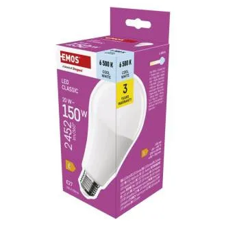 EMOS LED CLS A80 20W(150W) 2452lm E27 CW EMOS LED CLS A80 20W(150W) 2452lm E27 CW