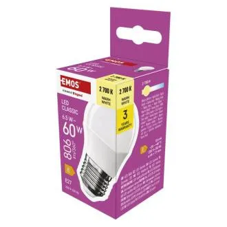 LED CLS MINI GLOBE 6.5W(60W) 806lm E27 WW LED CLS MINI GLOBE 6.5W(60W) 806lm E27 WW