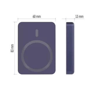 Baterie EMOS Powerbank WI 522, încărcare wireless 20W, 5.000mAh, ALBASTRU, 1xUSB-C