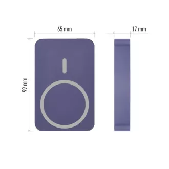 Baterie externă EMOS WI 1046, încărcare wireless 20W, 10.000mAh, ALBASTRU, 1xUSB-C