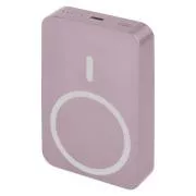 Baterie EMOS Powerbank WI1046, încărcare wireless 20W, 10.000mAh, SALMON, 1xUSB-C