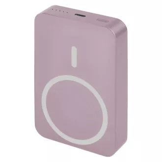 Baterie EMOS Powerbank WI1046, încărcare wireless 20W, 10.000mAh, SALMON, 1xUSB-C