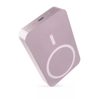 Baterie EMOS Powerbank WI1046, încărcare wireless 20W, 10.000mAh, SALMON, 1xUSB-C