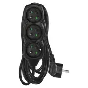 Prelungitor EMOS cu 3 pini/5m, negru, 1,5 mm