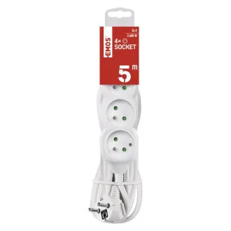 Cablu prelungitor EMOS 4z/5m 1.5mm Cablu prelungitor EMOS 4z/5m 1.5mm