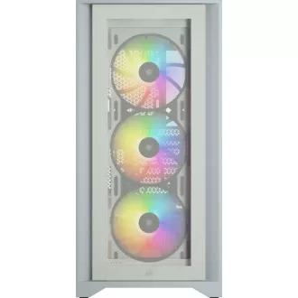 CORSAIR iCUE 4000X RGB TG mid-tower, alb CORSAIR iCUE 4000X RGB TG mid-tower, alb