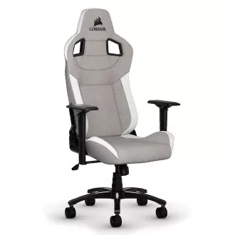 Scaun de gaming CORSAIR T3 Rush gri/alb