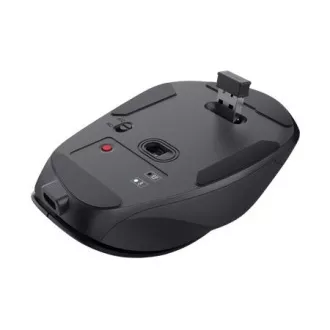 Mouse wireless multi-dispozitiv Trust Fyda/Birou/Optic/Drepți/2.400 DPI/USB+BT/Negru
