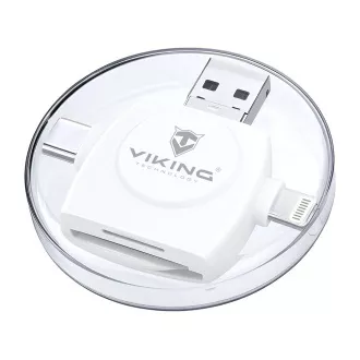 CITITOR DE CARDURI DE MEMORIE VIKING V4 USB3.0 4V1 alb CITITOR DE CARDURI DE MEMORIE VIKING V4 USB3.0 4V1 alb