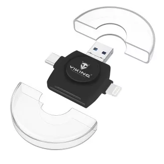 CITITOR DE CARDURI DE MEMORIE VIKING V4 USB3.0 4V1 alb CITITOR DE CARDURI DE MEMORIE VIKING V4 USB3.0 4V1 alb