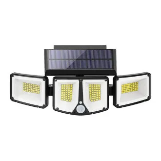 Lampă solară LED de exterior cu senzor de mișcare VIKING S180/1200lm/2200mAh/3 moduri/IP65 Lampă solară LED de exterior cu senzor de mișcare VIKING S180/1200lm/2200mAh/3 moduri/IP65