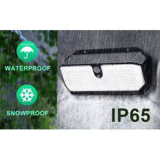 Lampă solară LED de exterior cu senzor de mișcare VIKING S282/2600lm/2200mAh/3 moduri/IP65 Lampă solară LED de exterior cu senzor de mișcare VIKING S282/2600lm/2200mAh/3 moduri/IP65