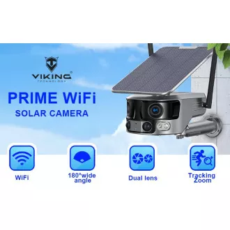 Cameră solară Viking PRIME-WiFi/18000mAh/vedere nocturnă color/IP66/aplicație/Android/iOS