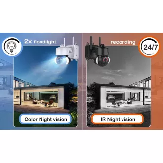 Cameră solară HD Viking HDs03 4G/20000mAh/vedere nocturnă color/IP66/aplicații/notificări/negru