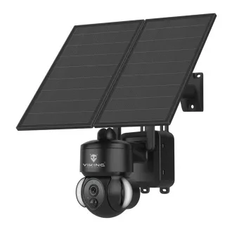 Cameră solară HD Viking HDs03 4G/20000mAh/vedere nocturnă color/IP66/aplicații/notificări/negru