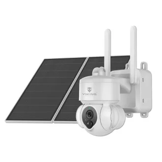 Cameră solară HD Viking HDs03 4G/20000mAh/vedere nocturnă color/IP66/aplicații/notificări/alb