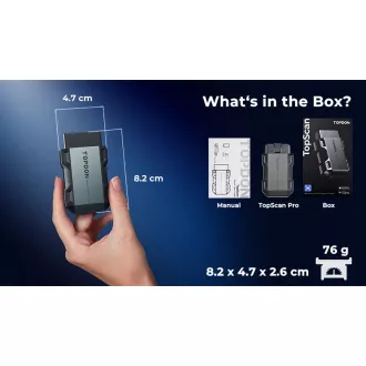 Dispozitiv de diagnosticare TOPDON TopScan Pro/OBD 2 funcții/13 funcții speciale/Android/iOS/aplicație