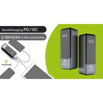 Viking PN-964PD 27000 mAh/Ieșire: 1xUSB-A, 2xUSB-C/Intrare: 2xUSB-C/Afișaj LED
