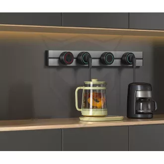 Prelungitor prize - încastrat Viking LZ40G/230V, 50Hz/lungime 40cm/gri/până la 5 module/IP20/aluminiu/încastrat