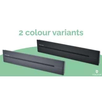 Priză încastrată Viking LZ60B/230V, 50Hz/lungime 60cm/negru/până la 7 module/IP20/aluminiu/încastrat