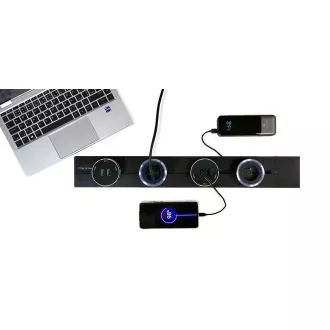 Prelungitor prize - încastrat Viking LZ40B/230V, 50Hz/lungime 40cm/negru/până la 5 module/IP20/aluminiu/încastrat Prelungitor prize - încastrat Viking LZ40B/230V, 50Hz/lungime 40cm/negru/până la 5 module/IP20/aluminiu/încastrat