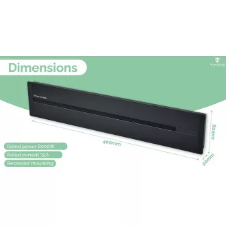 Prelungitor prize - încastrat Viking LZ40B/230V, 50Hz/lungime 40cm/negru/până la 5 module/IP20/aluminiu/încastrat Prelungitor prize - încastrat Viking LZ40B/230V, 50Hz/lungime 40cm/negru/până la 5 module/IP20/aluminiu/încastrat