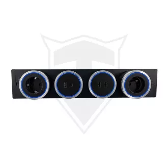 Prelungitor prize - încastrat Viking LZ40B/230V, 50Hz/lungime 40cm/negru/până la 5 module/IP20/aluminiu/încastrat Prelungitor prize - încastrat Viking LZ40B/230V, 50Hz/lungime 40cm/negru/până la 5 module/IP20/aluminiu/încastrat