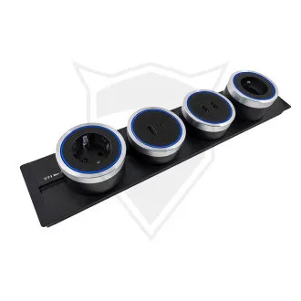 Prelungitor prize - încastrat Viking LZ40B/230V, 50Hz/lungime 40cm/negru/până la 5 module/IP20/aluminiu/încastrat Prelungitor prize - încastrat Viking LZ40B/230V, 50Hz/lungime 40cm/negru/până la 5 module/IP20/aluminiu/încastrat