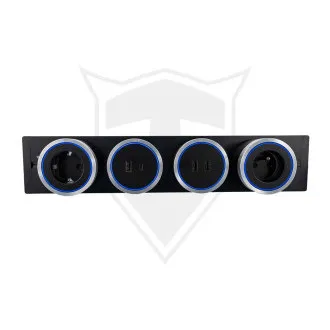 Prelungitor prize - încastrat Viking LZ40B/230V, 50Hz/lungime 40cm/negru/până la 5 module/IP20/aluminiu/încastrat Prelungitor prize - încastrat Viking LZ40B/230V, 50Hz/lungime 40cm/negru/până la 5 module/IP20/aluminiu/încastrat