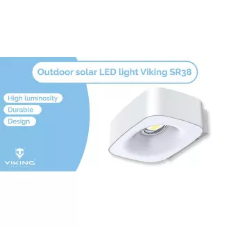 Lampă solară LED de exterior Viking SR38/700 lm/4 moduri/IP65/alb zi